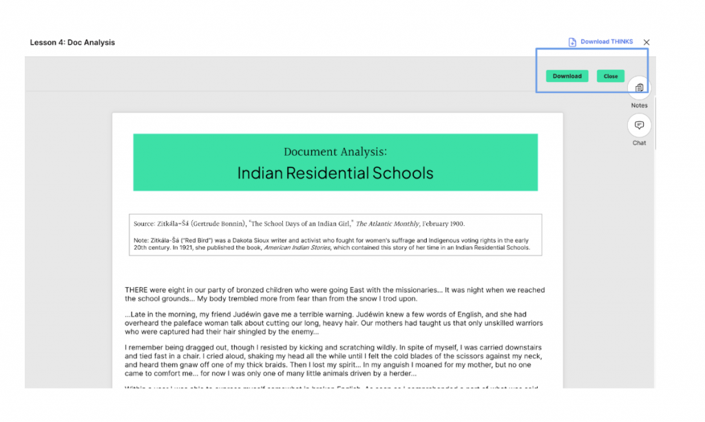 new platform feature - download THINKS